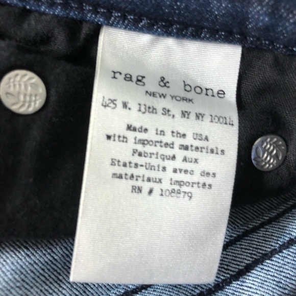 Rag and Bone Skinny Indigo Size 27 - Picture 8 of 14